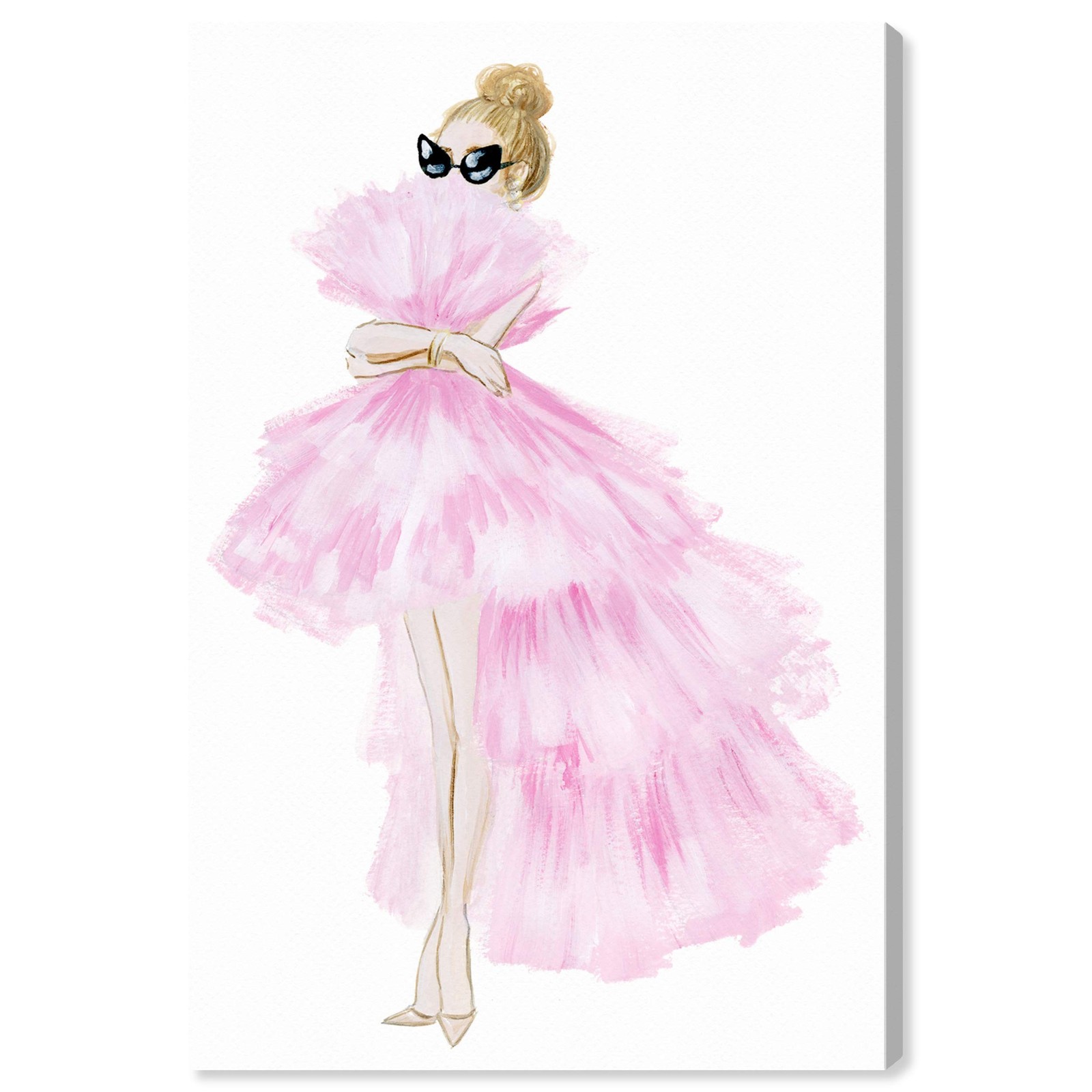Wynwood Studio Fashion and Glam Wall Art Canvas Prints 'Pink Tutu Dress' Home…