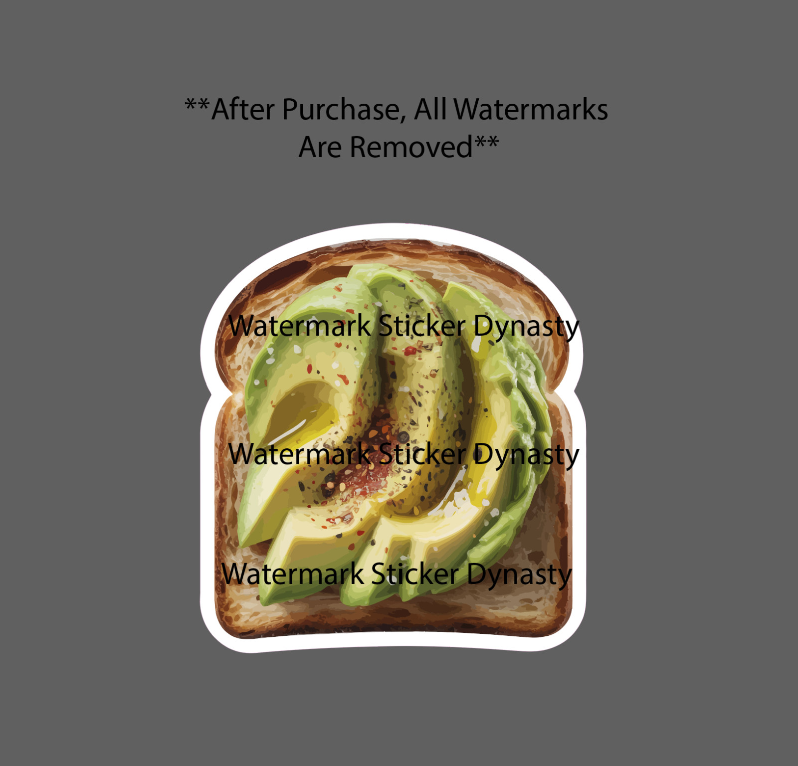 Avocado Toast Sticker Waterproof Decal Food Fruit Breakfast Gift NEW