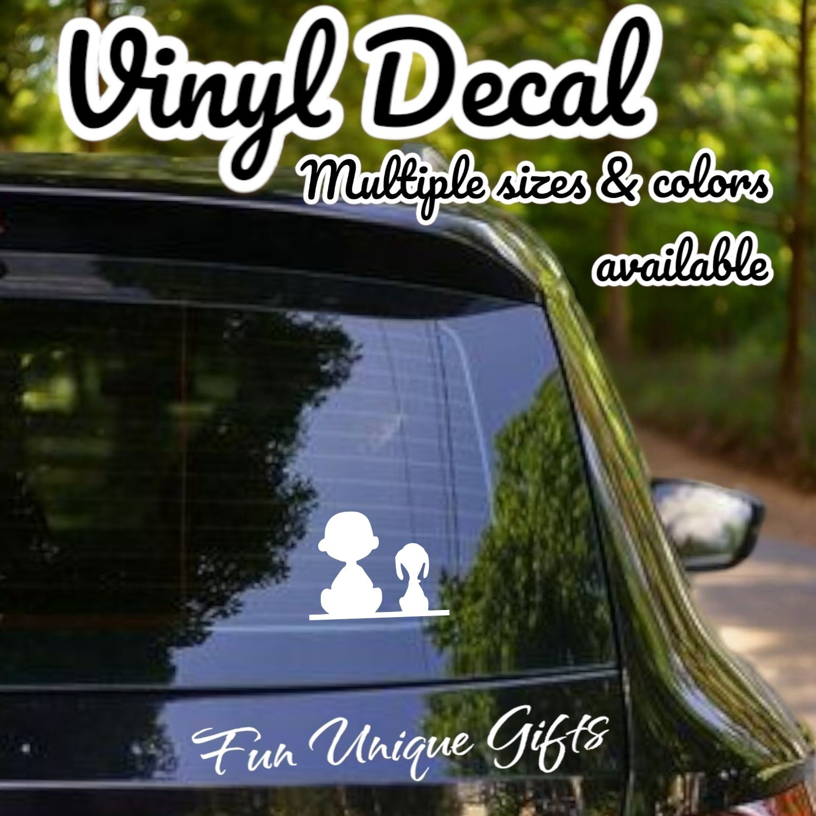 Charlie Brown & Snoopy Vinyl Decal Sticker -Multiple Colors & Sizes- SHIPS FREE!