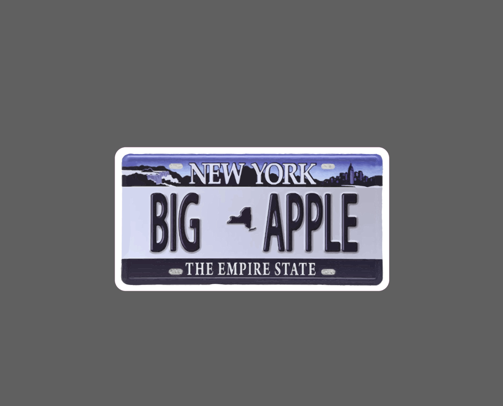 Big Apple Sticker New York City License Plate Empire State Gift Waterproof NEW