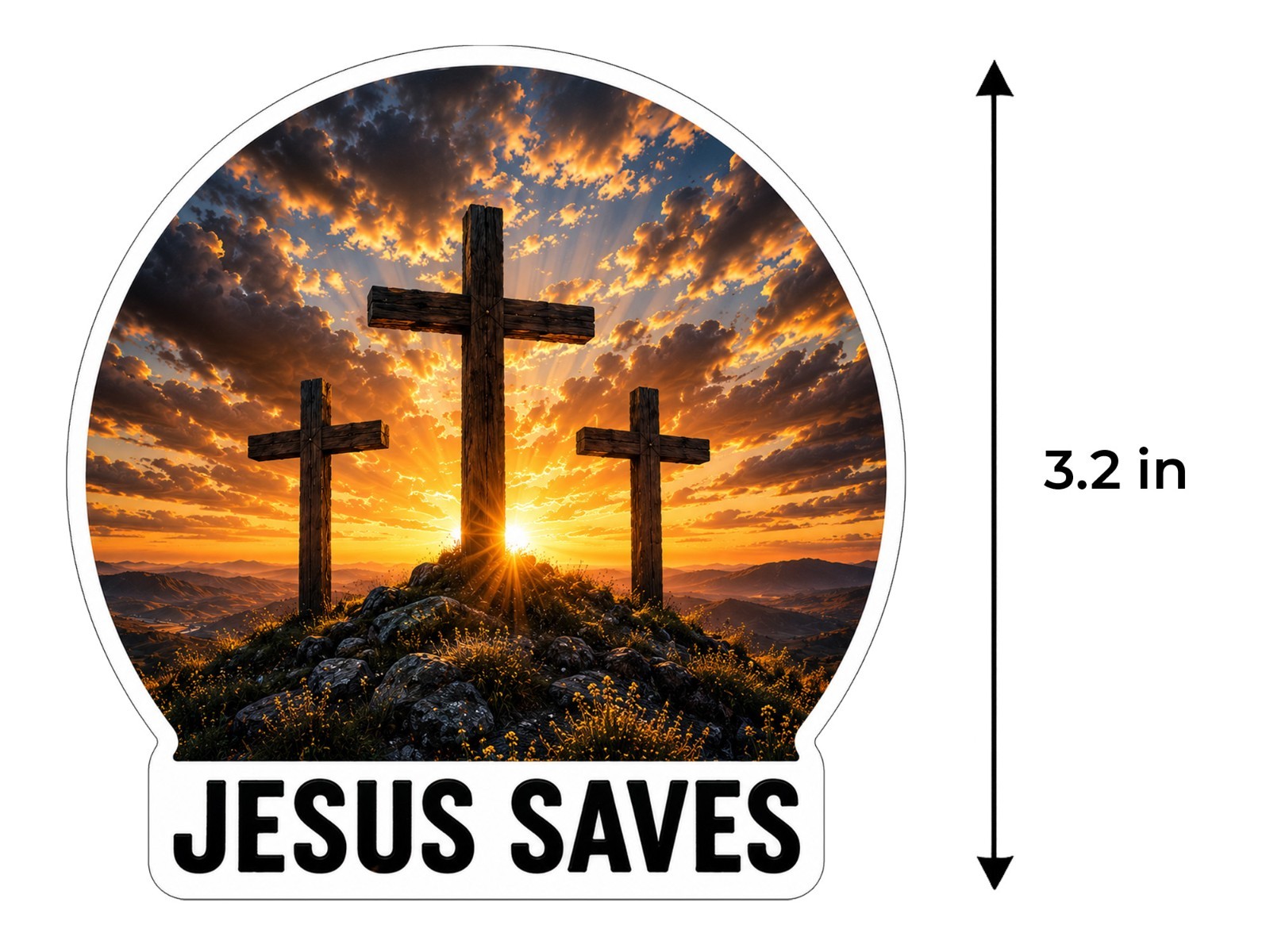 “Jesus Saves” Christian Decal Sticker Car Laptop Window Bottle Tumbler