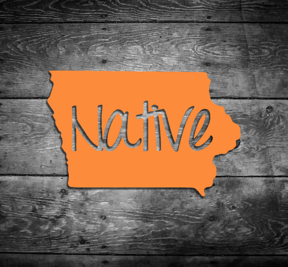 Iowa Native Vinyl Sticker Car Window Door Bumper Decal Pride Home IA