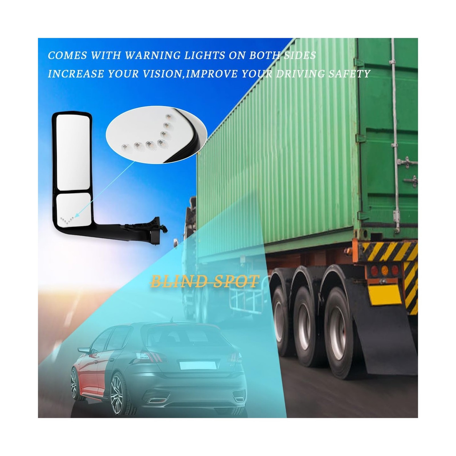 Replacement International Lt625 Hood Mirror compatible with 2018 LT625 (Chrom…
