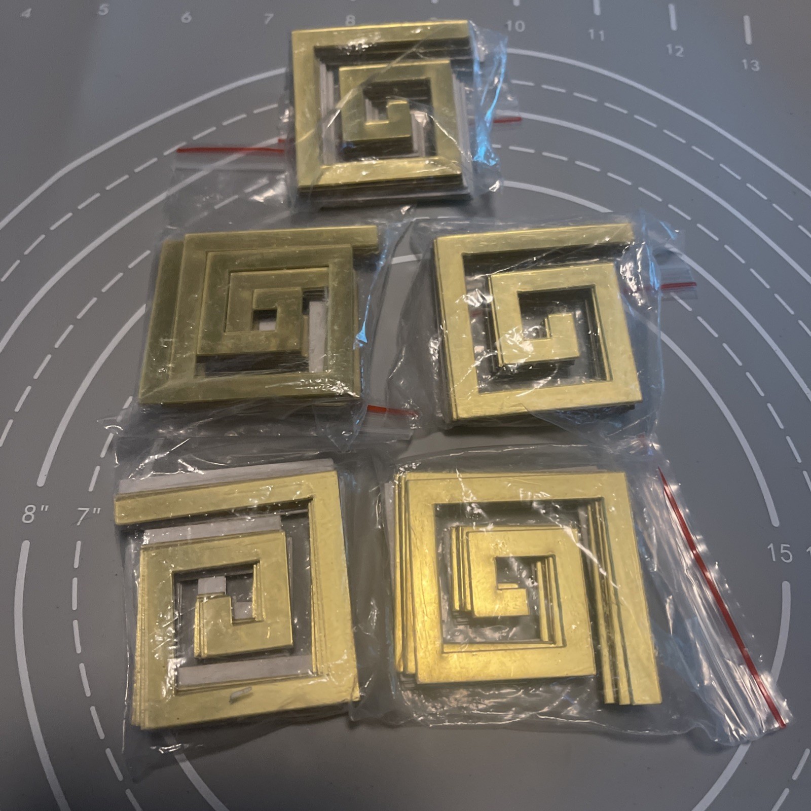 50 Pcs DIY Geometric Shape Acrylic Decorative Mirror Stickers C1