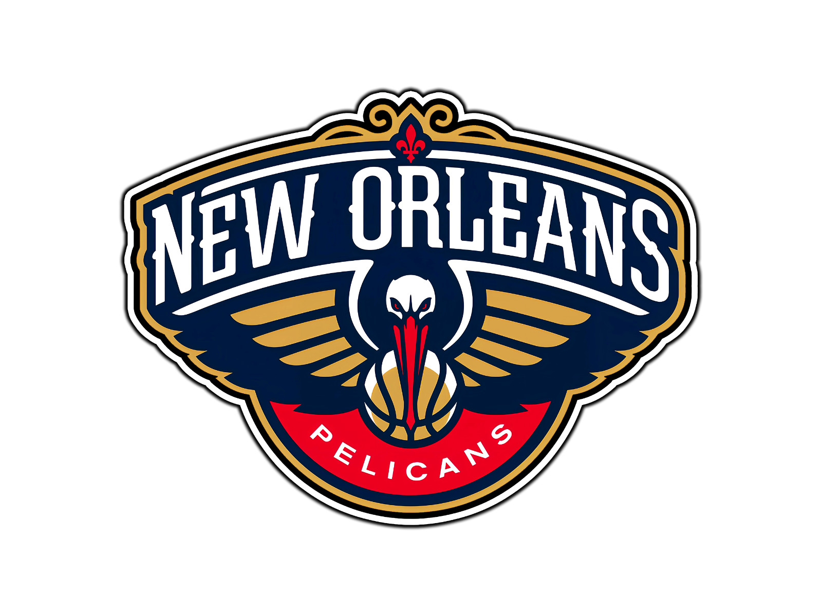 New Orleans Pelicans Logo #2 Basketball Sticker Waterproof Vinyl Decal Car