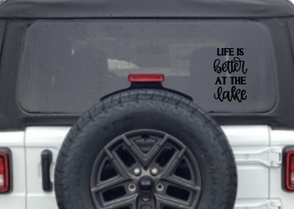 Life Is Better At The Lake Vinyl Decal Bumper Sticker Car Truck Window Wall Art