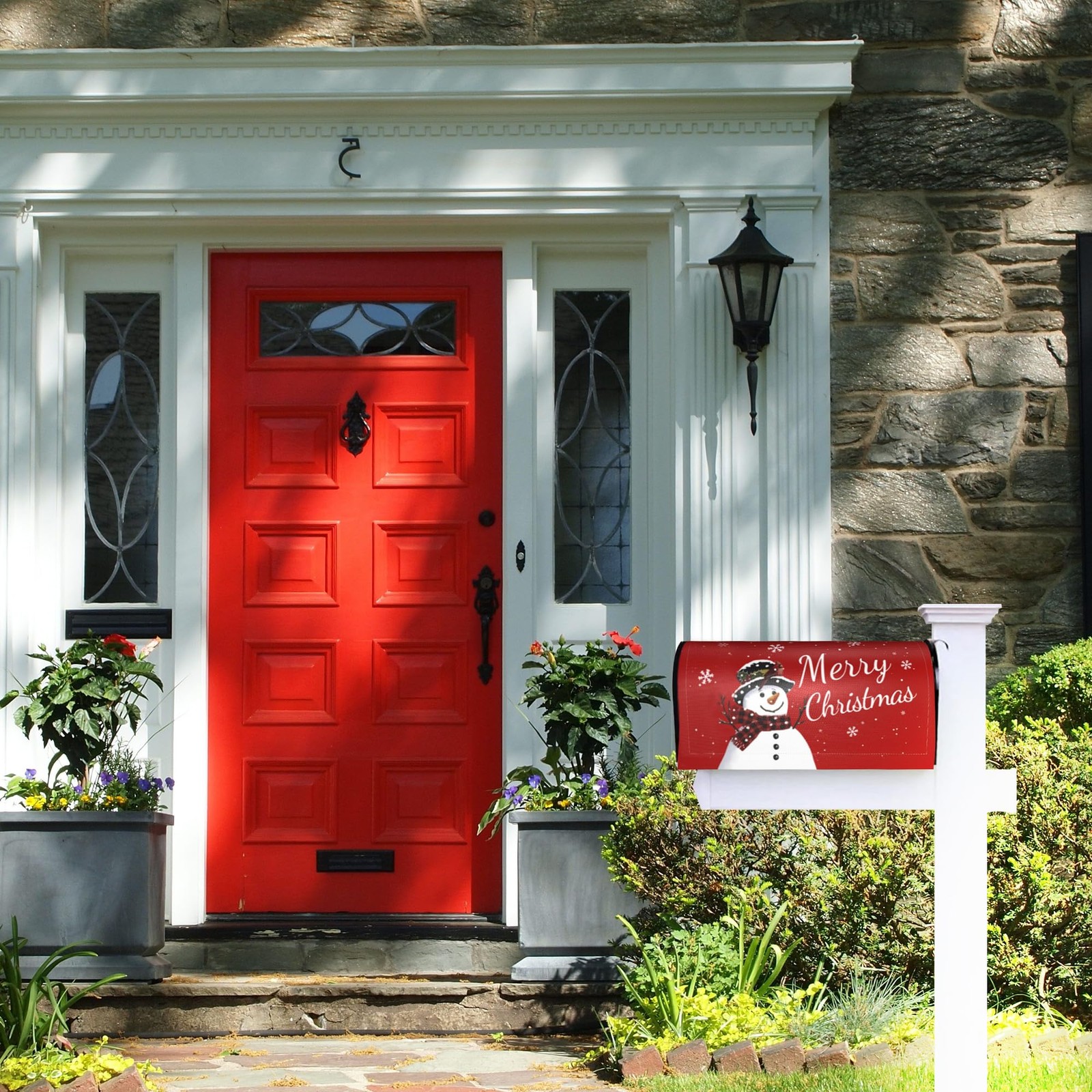 JYKCUL Winter Mailbox Covers Magnetic Standard Size 18 X 21 One Size, Red