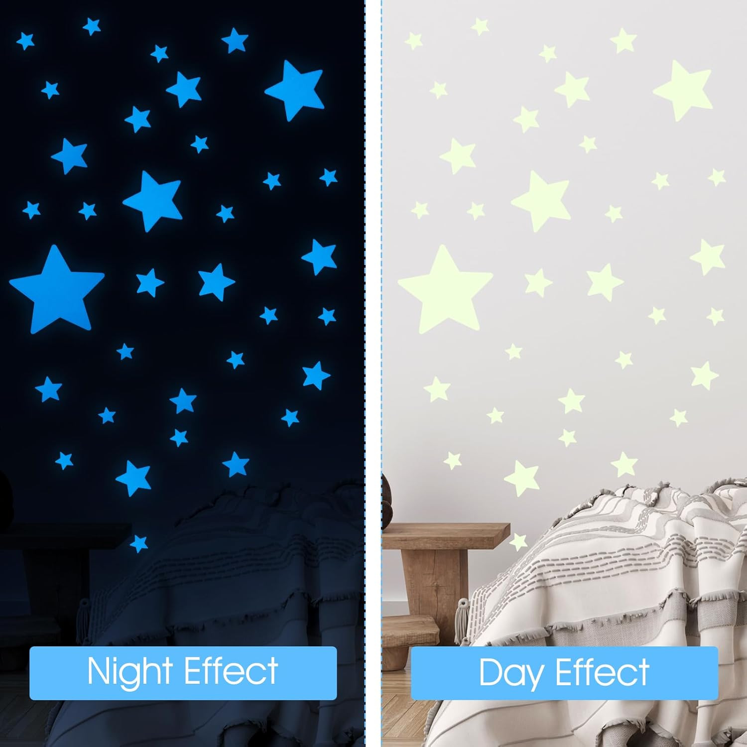Glow in the Dark Stars Wall Stickers – 469 Pcs, Perfect for Kids' Nursery, Bedro