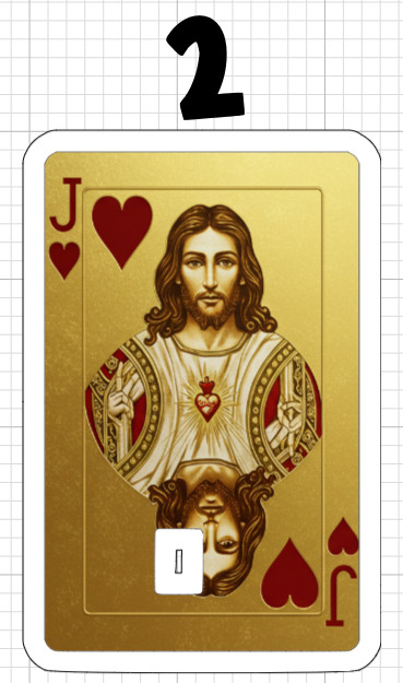 Jesus Gold Playing Card ATM Debit Credit Sticker Skin Christ God Christian King