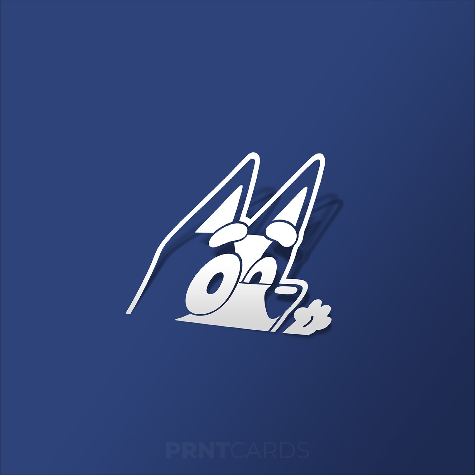 Bluey Peeker – Glossy Cut Vinyl Car Decal – Multiple Sizes & Color