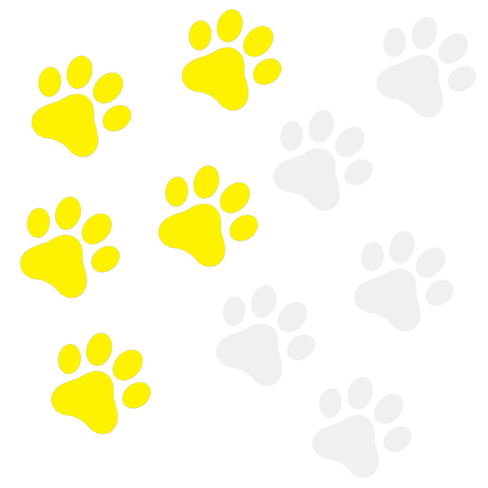 10 pcs Pet Paw Prints Dog Vinyl Decal Sticker for Wall Decor Car Window Laptop