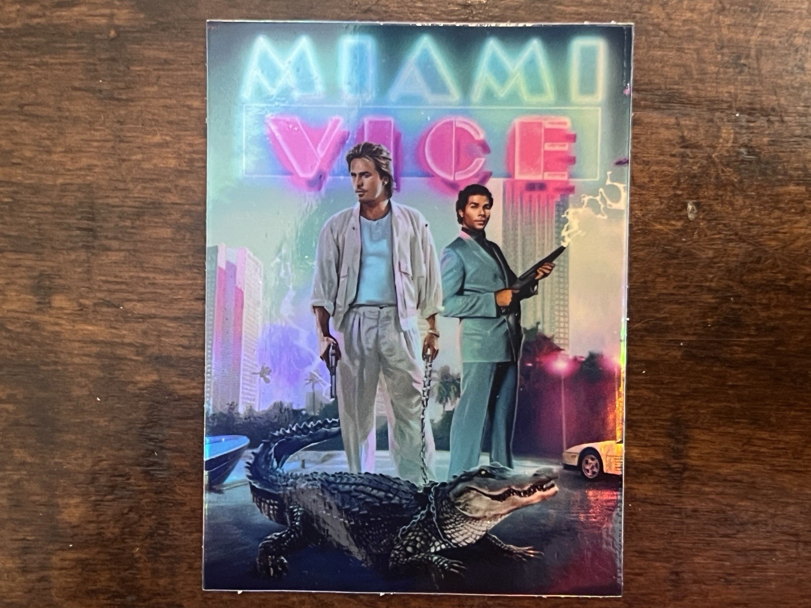 MIAMI VICE 2 Stickers 3" X 2” Decals Laptop Phone Hologram Holographic 1980’s TV