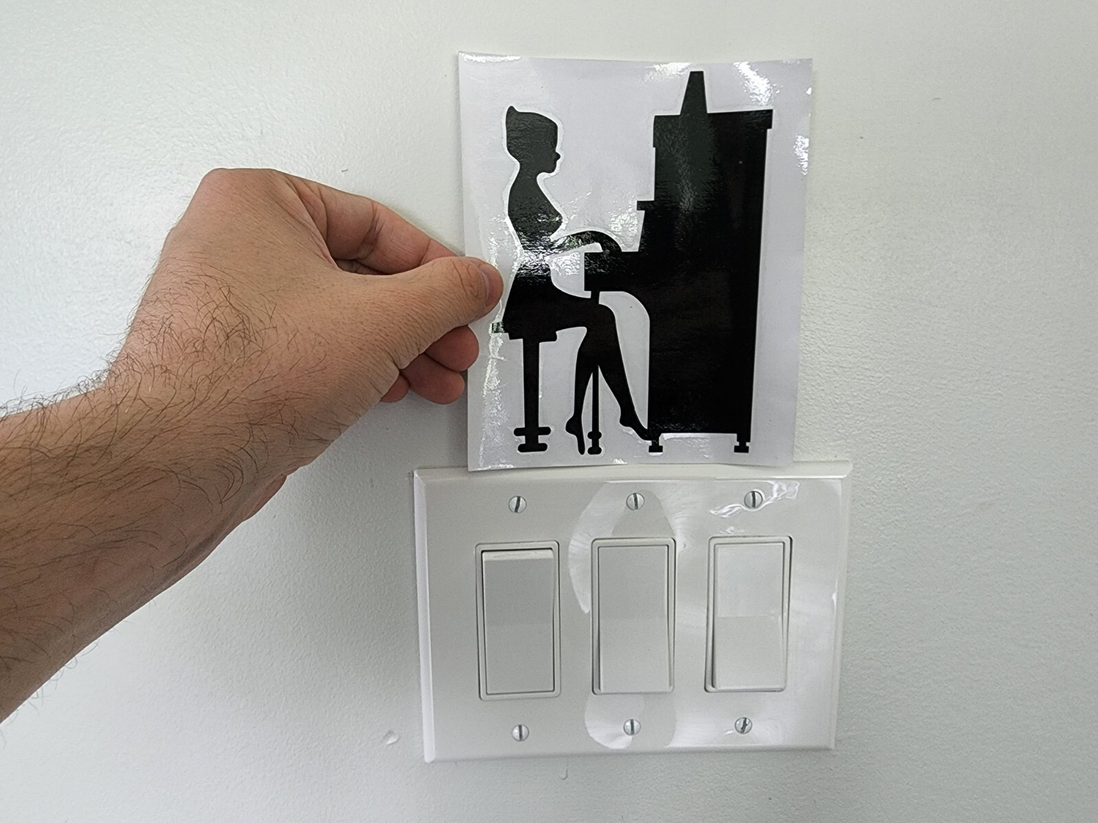 Piano Girl Wall Decal