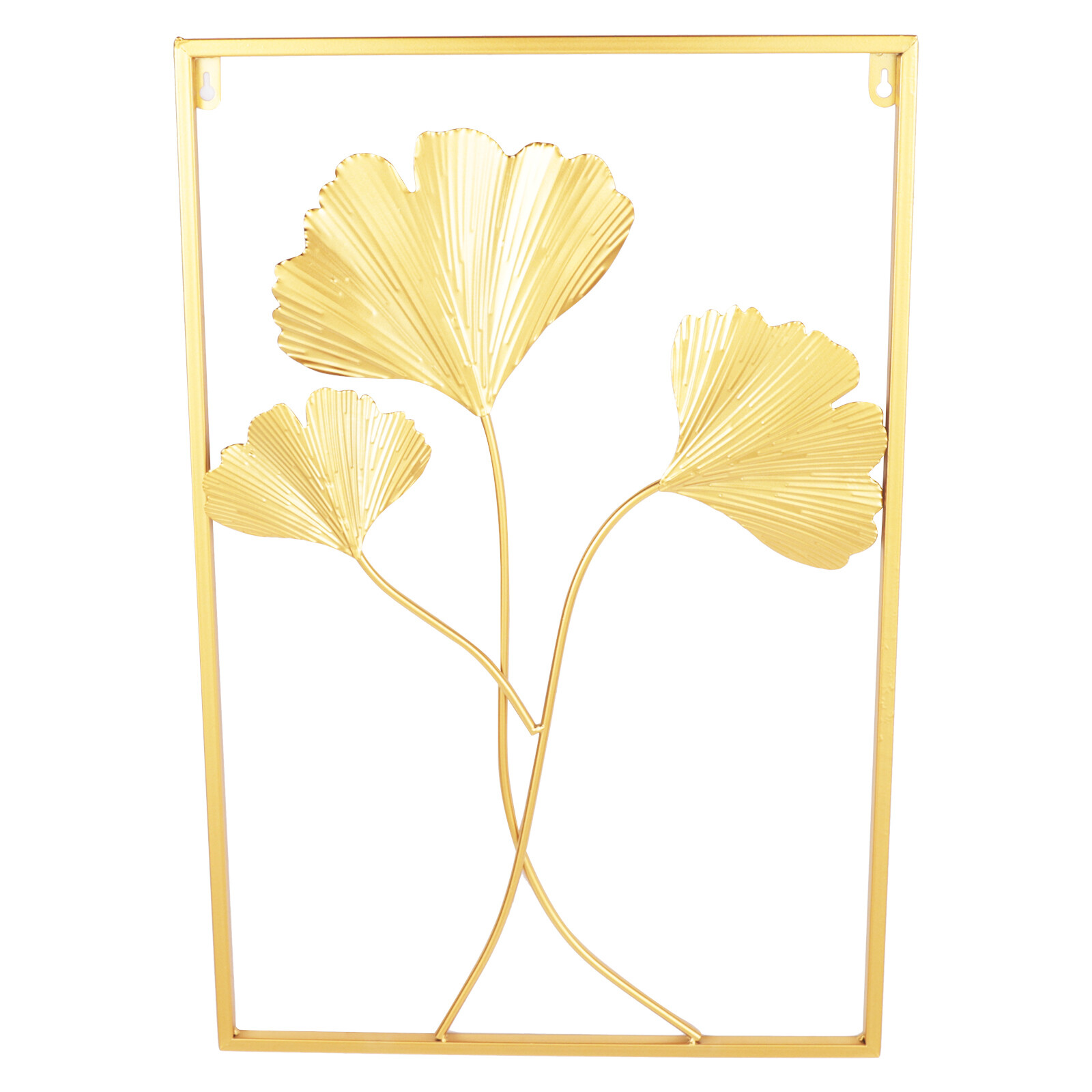 Metal Wall Art for Living Room, Large Leaf Frame Accent Leaves Wall Decor Home