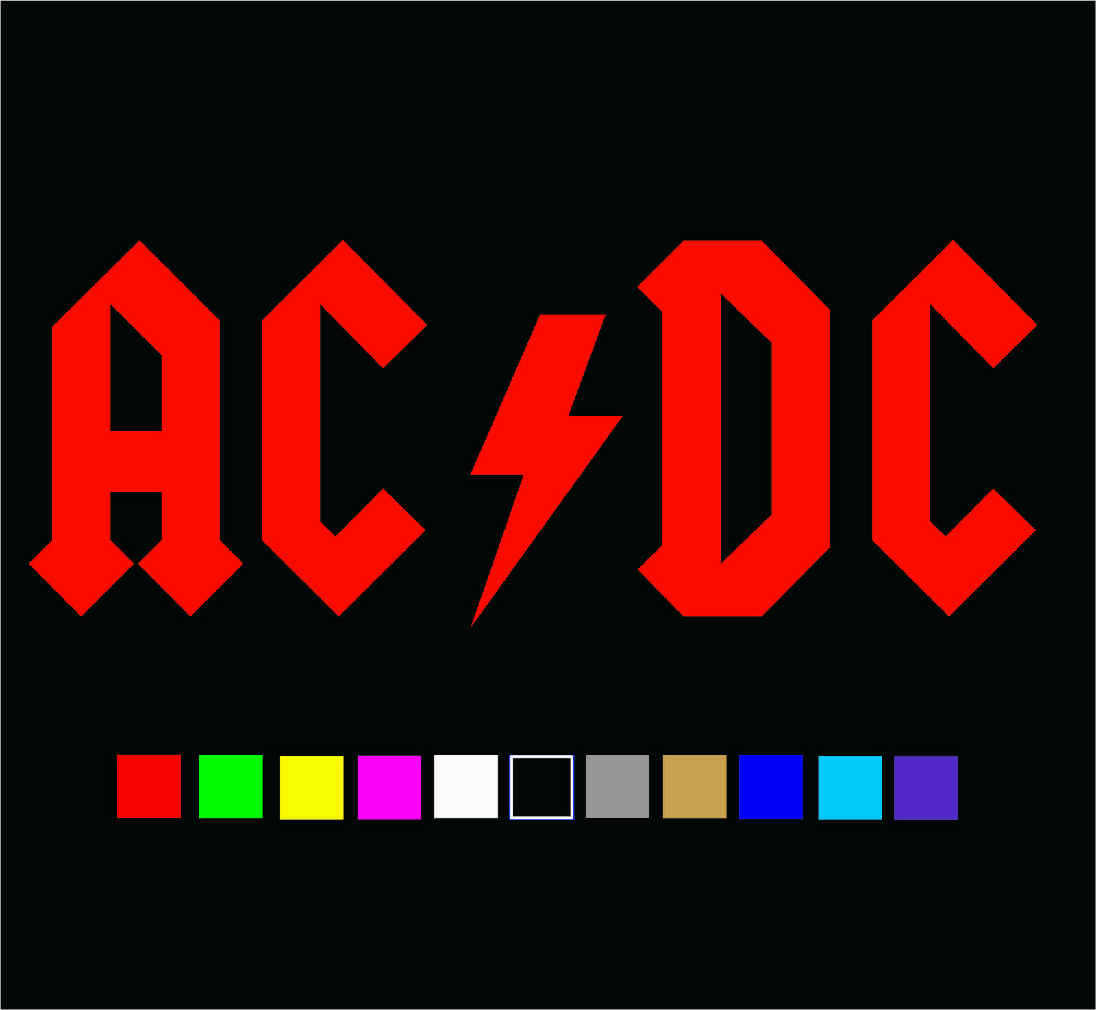 AC/DC AC DC Logo Vinyl Decal Die Cut Sticker