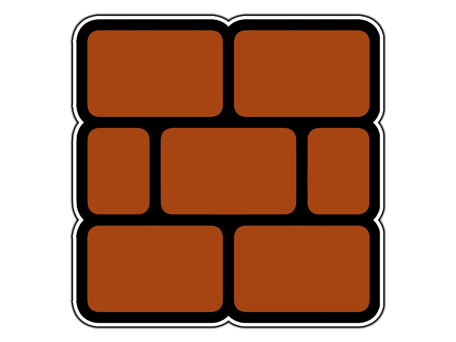 #1817 Brick Block 2D Waterproof Vinyl Sticker Decal Die-Cut