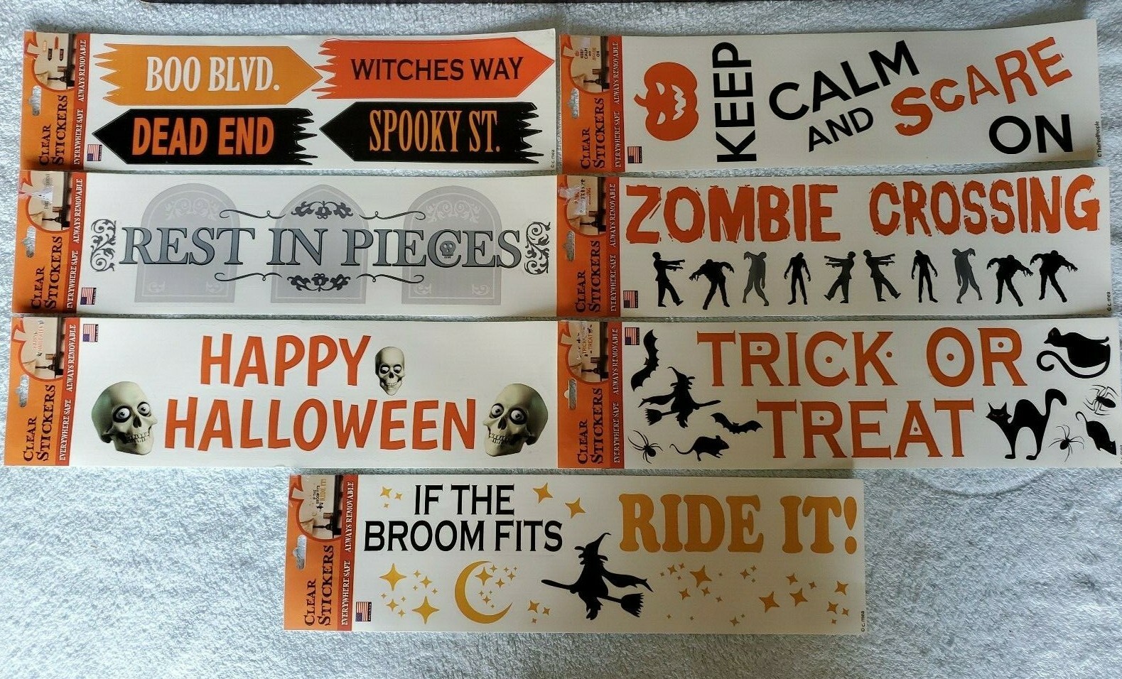7 Sheets of The Peel People Removable Halloween Stickers