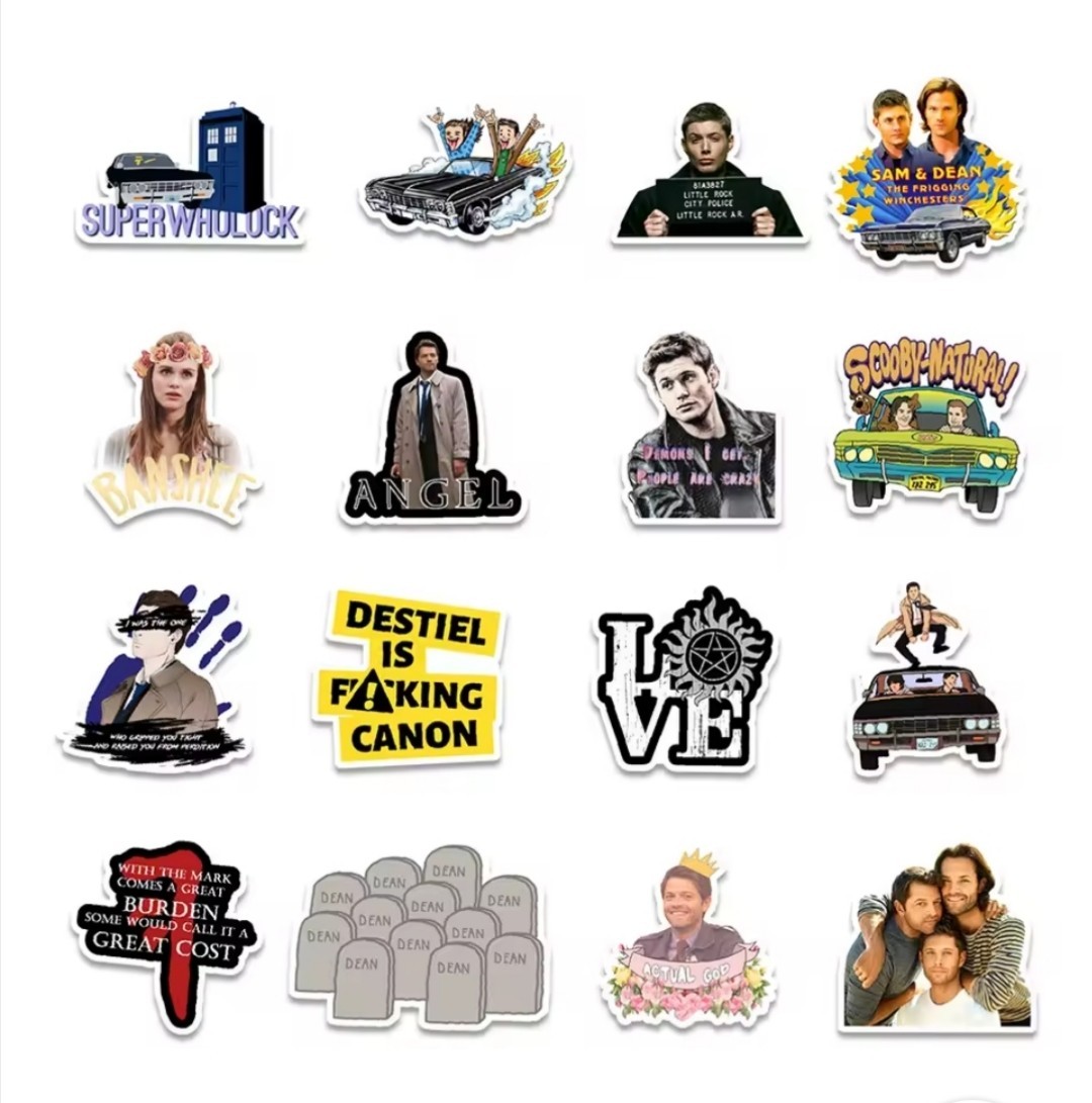 20 PCS Supernatural TV Show Stickers BRAND NEW 2nd Set