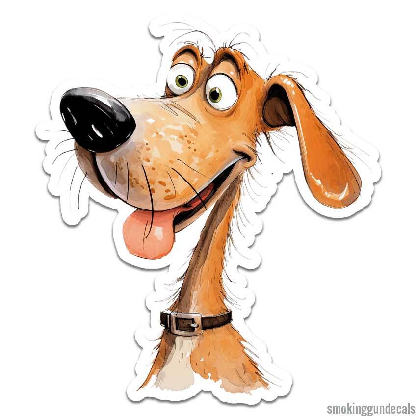 Happy Dog Good Boy, Vinyl Decal Sticker, Indoor Outdoor, 3 Sizes, #12521