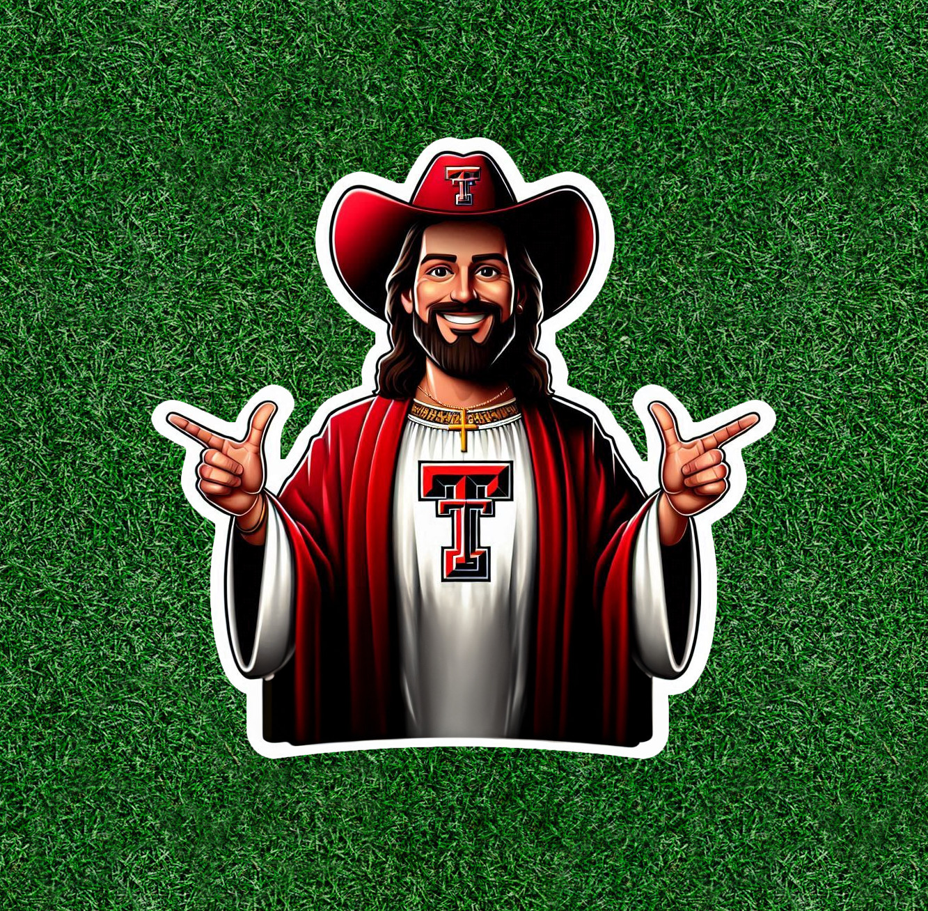 Jesus is a Texas Tech fan 100% waterproof vinyl sticker decal – several sizes