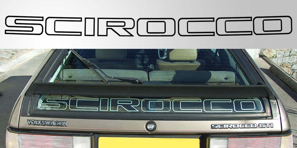 Aftermarket Volkswagen Scirocco MK2 Rear Window Vinyl Decal