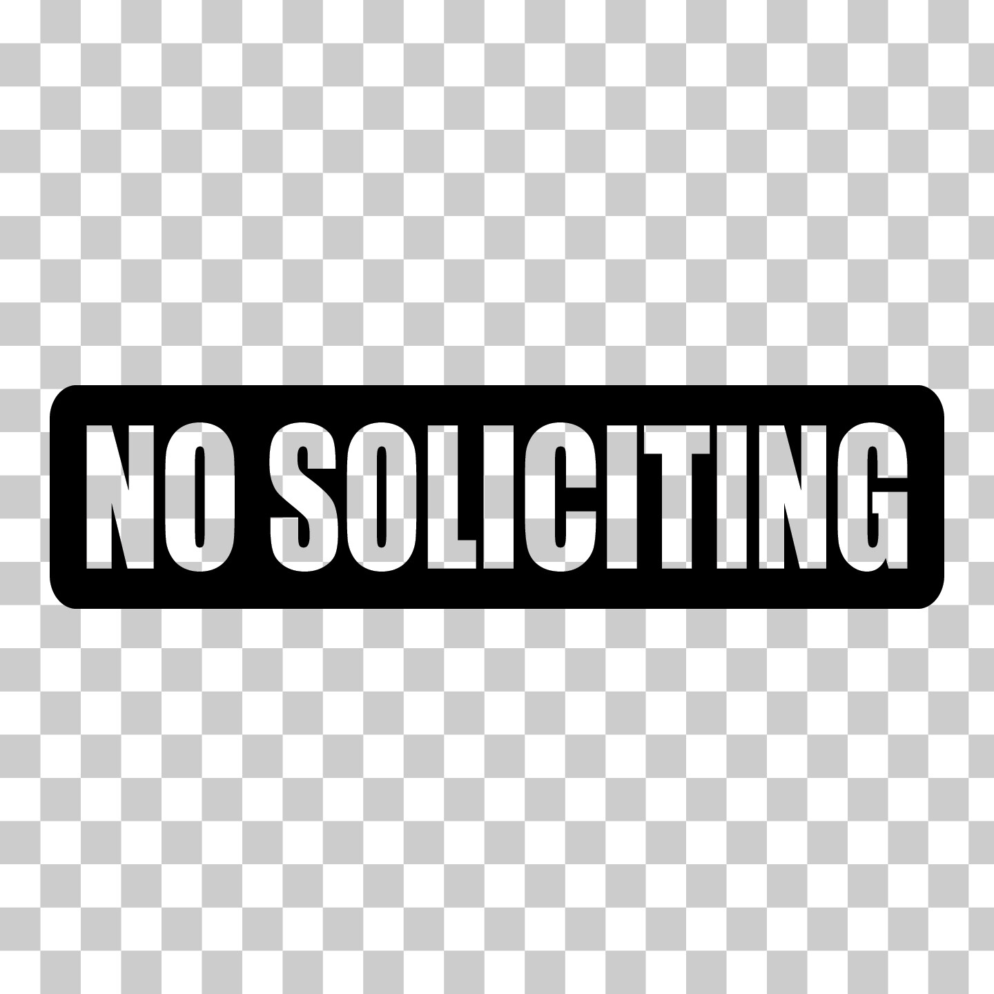 NO SOLICITING VINYL 8 INCH DECAL/STICKER