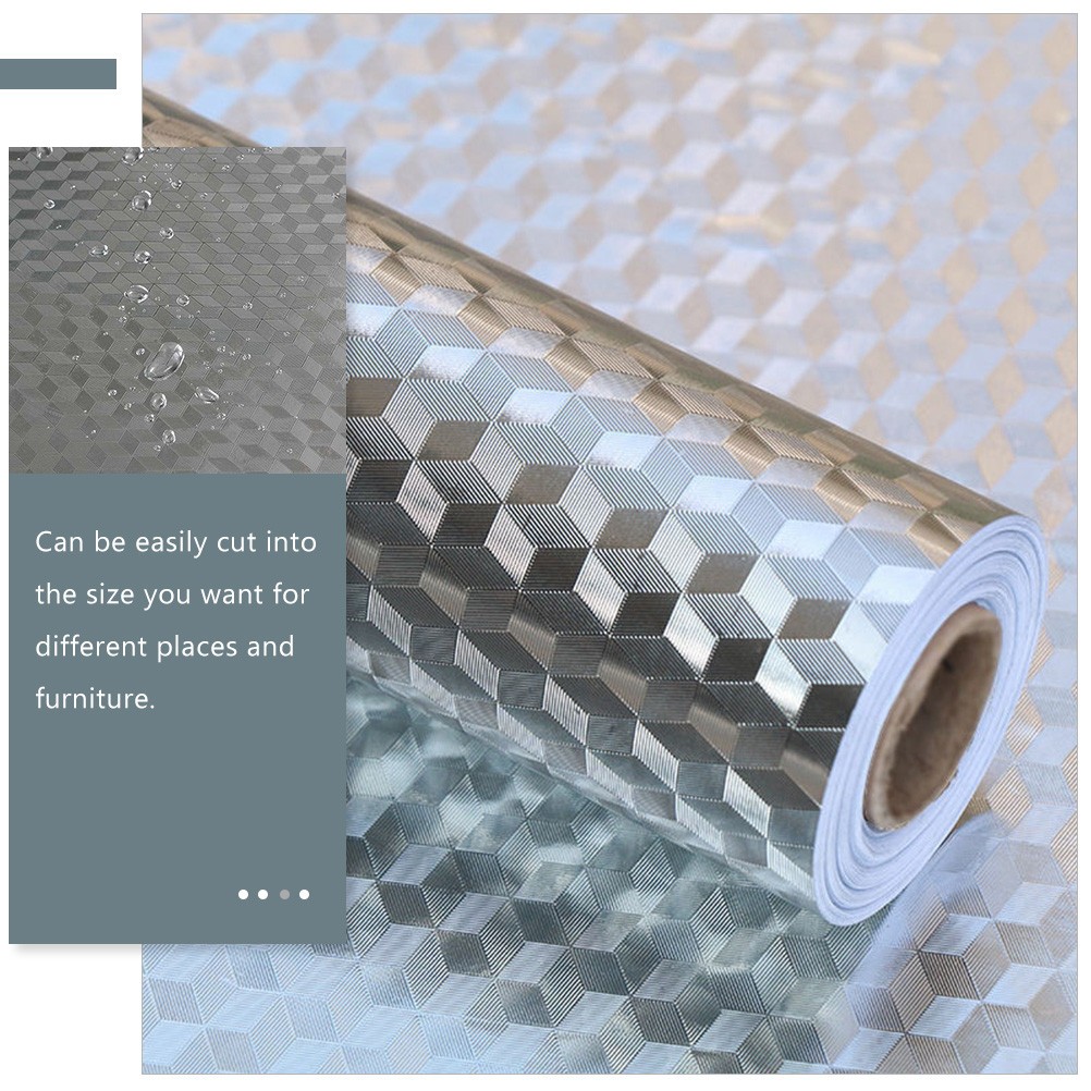 Kitchen Anti-oil Static Sticker Aluminum Foil Adhesive Tape Supply Cabinet