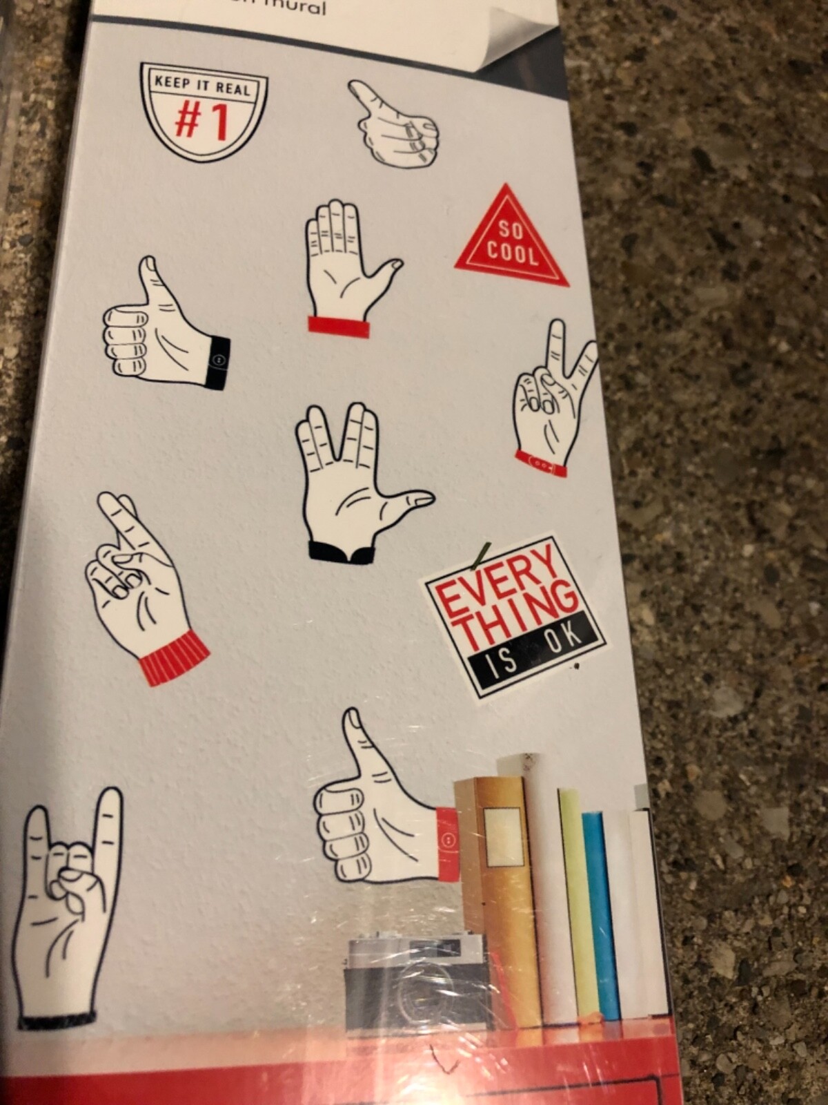 Wallies Big Wall Sticker Wall Planner or Good Vibes Hand Signs