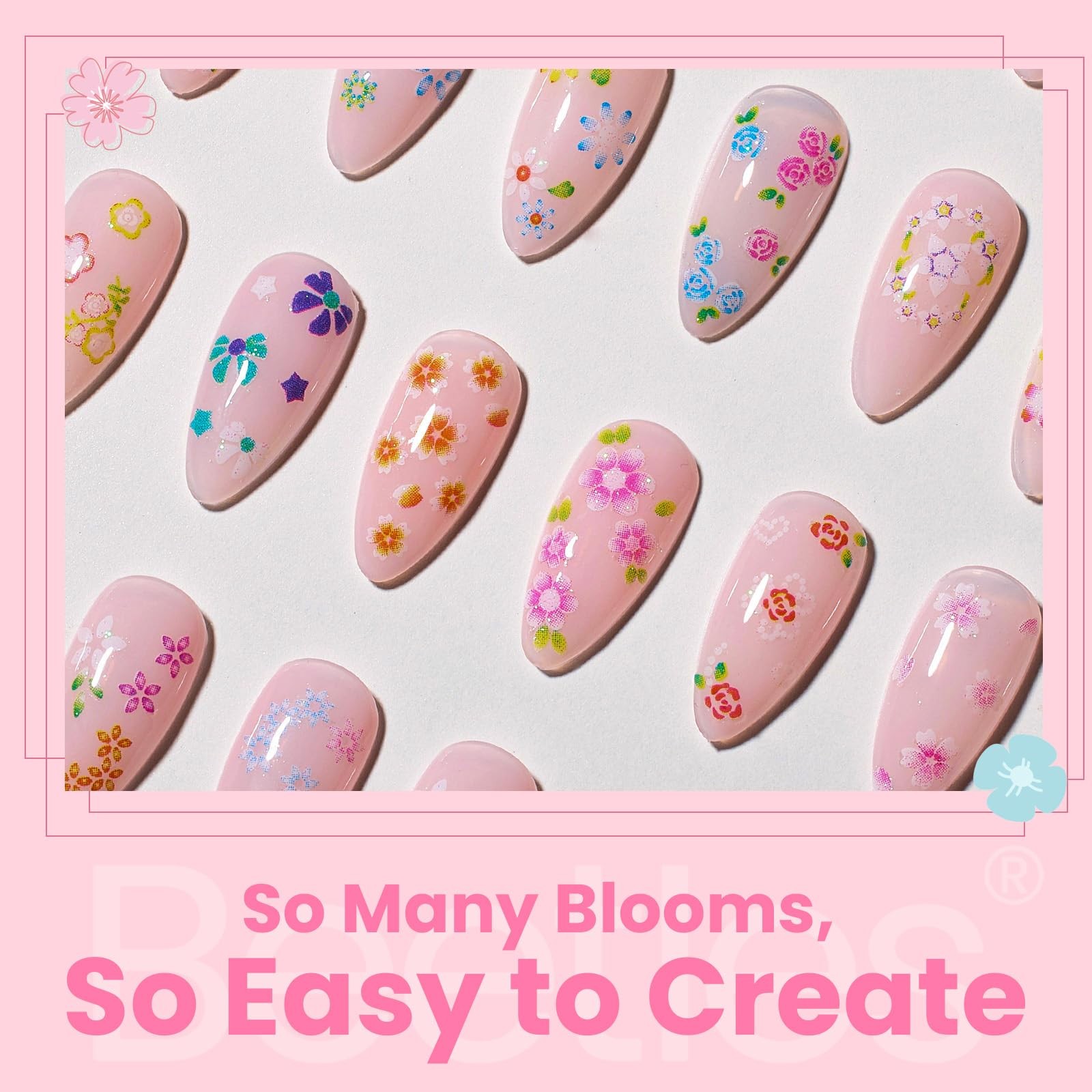 Beetles Nail Art 30 Count(Pack of 1), French Tip Stickers | 30pcs