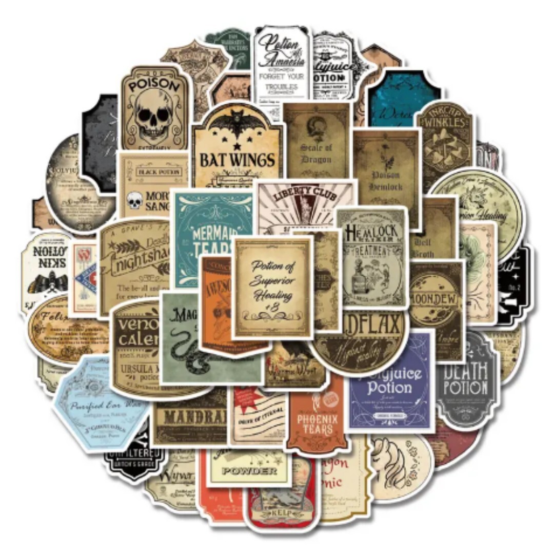 20 PCS Vintage Potion Labels Stickers BRAND NEW