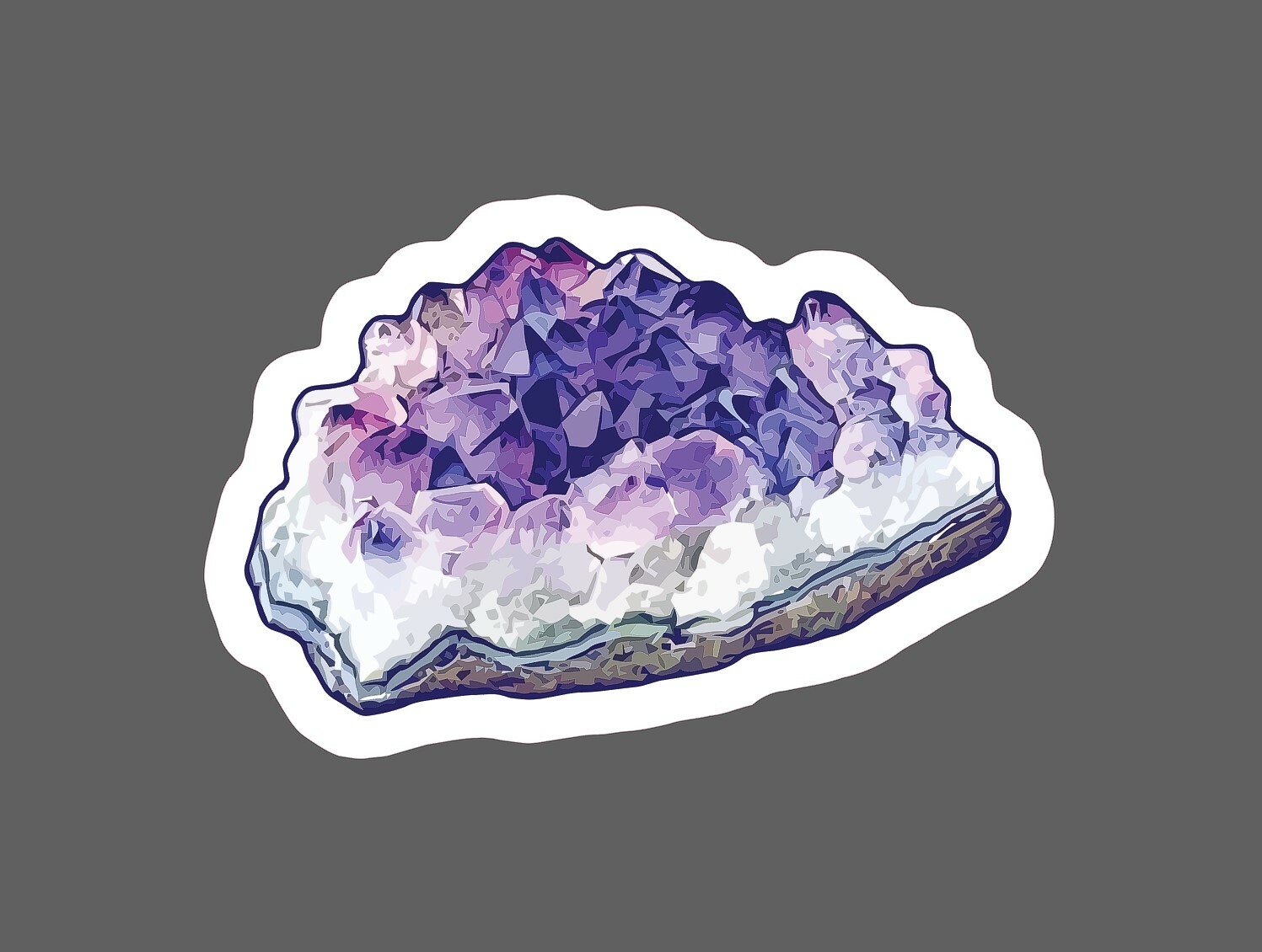 Amethyst Sticker Purple Crystal Waterproof – Buy Any 4 For $1.75 Each Storewide!