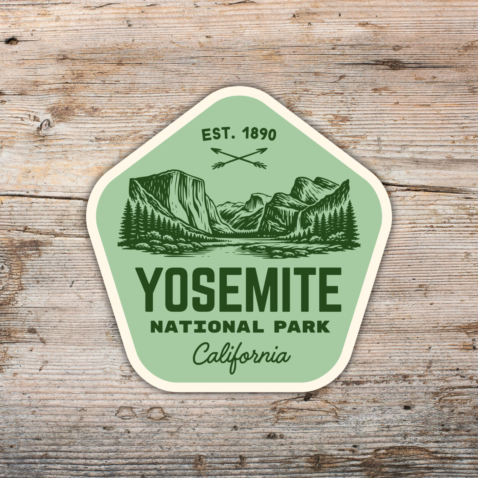 Yosemite National Park Sticker Retro California Travel Vinyl Decal Badge