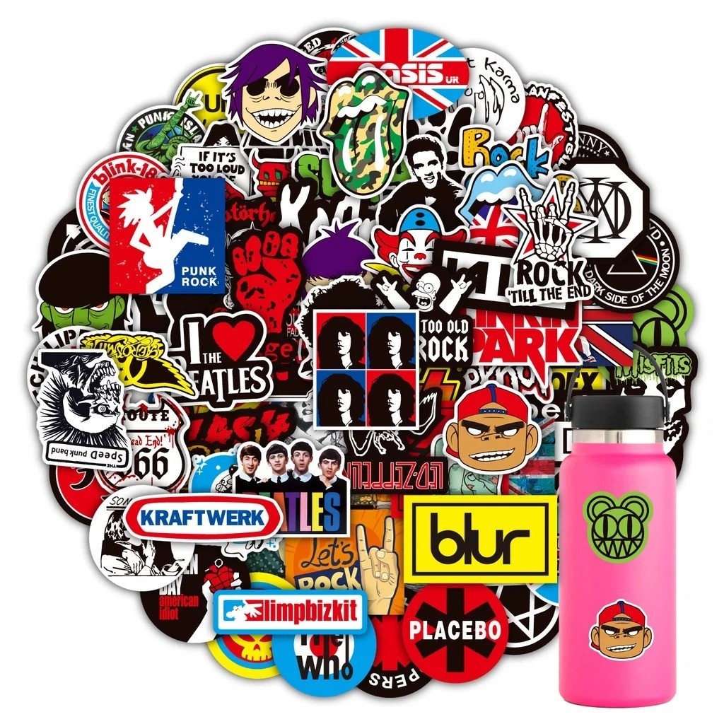 100PCS Rock Band Stickers Lot Punk Music Heavy Metal Bands Sticker Decal-USA