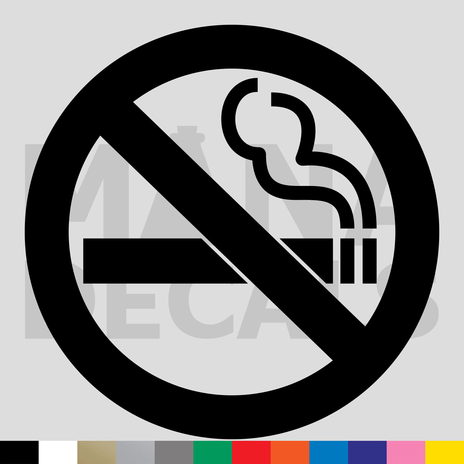 NO SMOKING Vinyl Die Cut Decal Sticker – Smoke Warning Sign