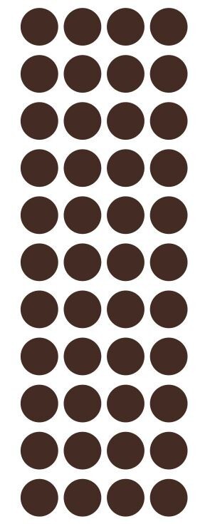 3/4" Brown Round Label Dots Stickers Color Coding Inventory 3/4 Inch Dot