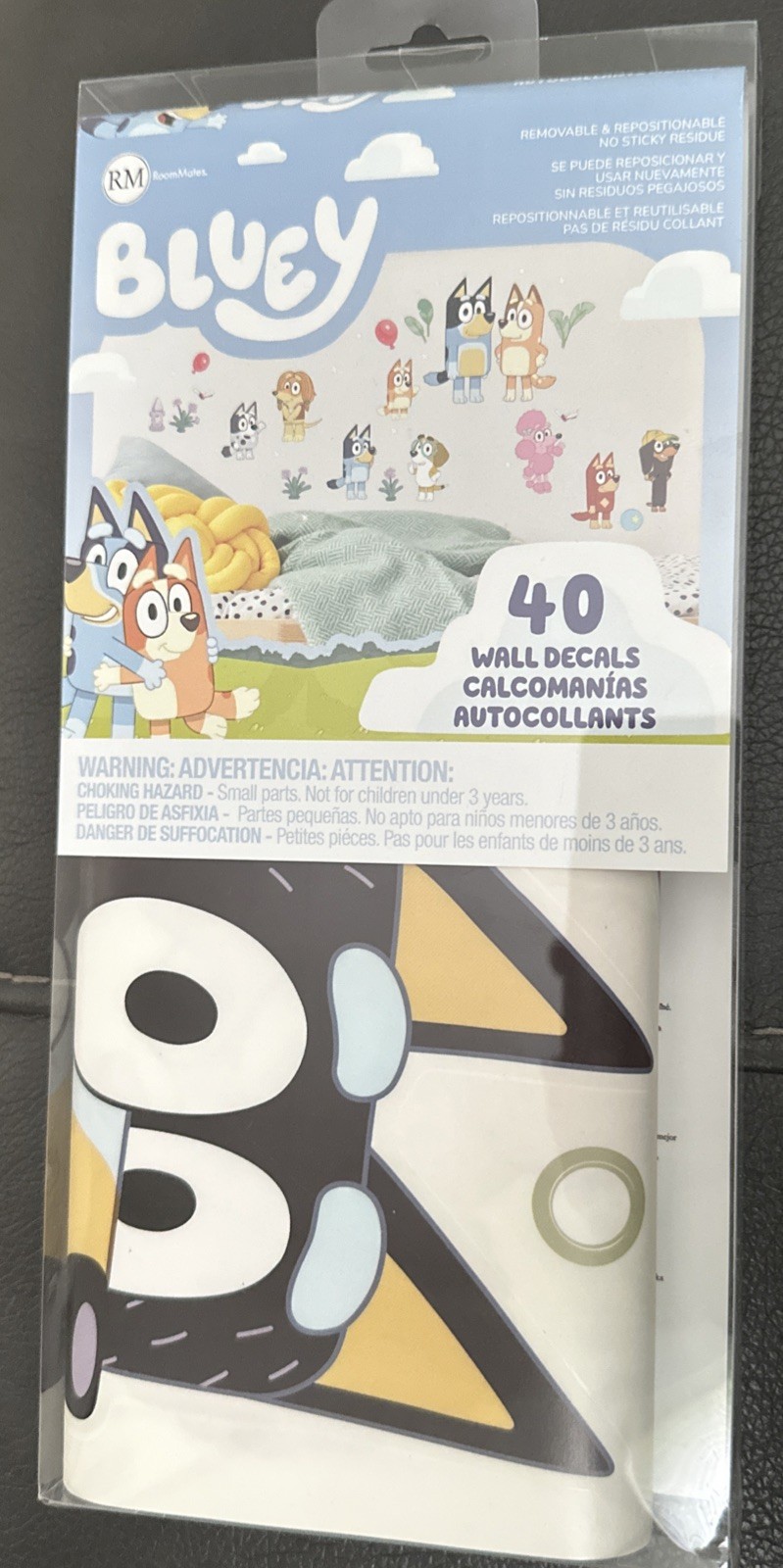 Bluey Family & Friends Peel and Stick Wall Decals – 40 Removable, Vinyl Stickers
