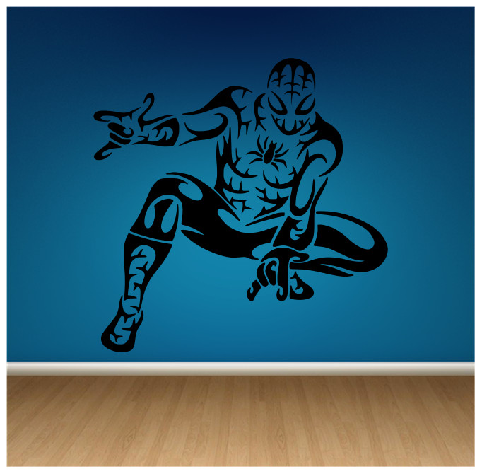 TRIBAL SPIDERMAN LARGE WALL ART VINYL DECAL STICKER 22" YOUR CHOICE OF COLOR