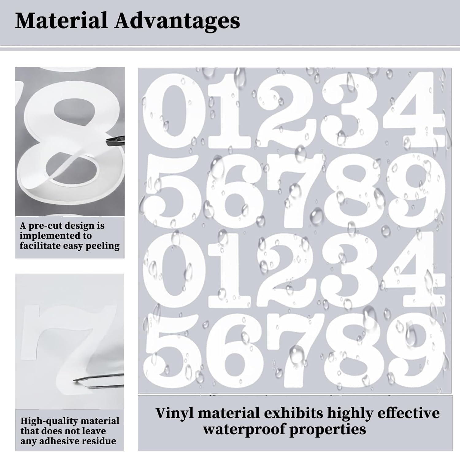 24 Sets 2 Inch 0-9 Self Adhesive Vinyl Number Stickers for File,Lockers,Mailbox,