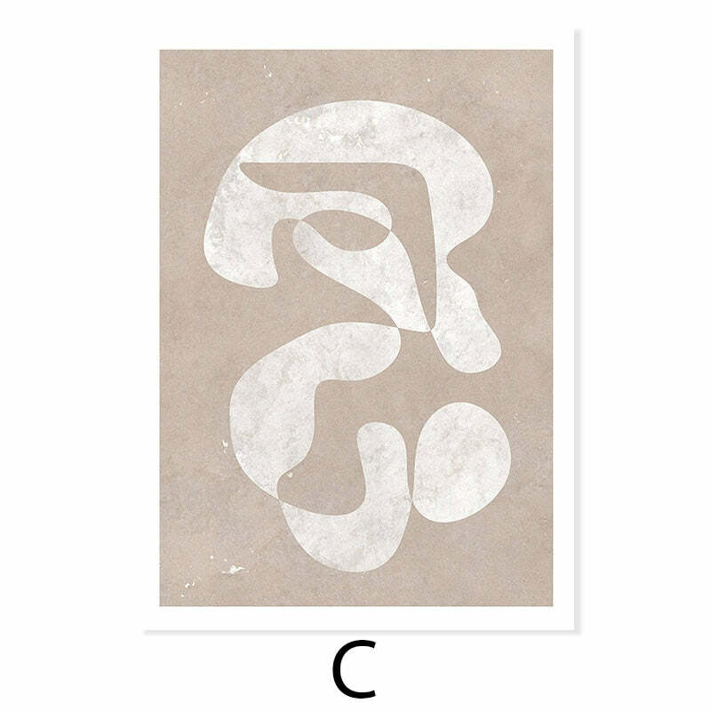Beige Trendy Colors Minimalist Line Wall Art