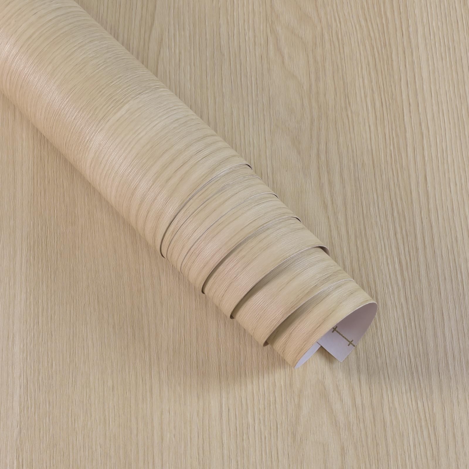 Boobest 31.5"x590" Large Size Wood Contact Paper Beige Light Wood Wallpaper P…