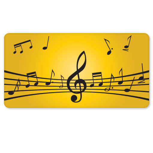 LOVE OF MUSIC sheet music car bumper sticker 5" x 3"
