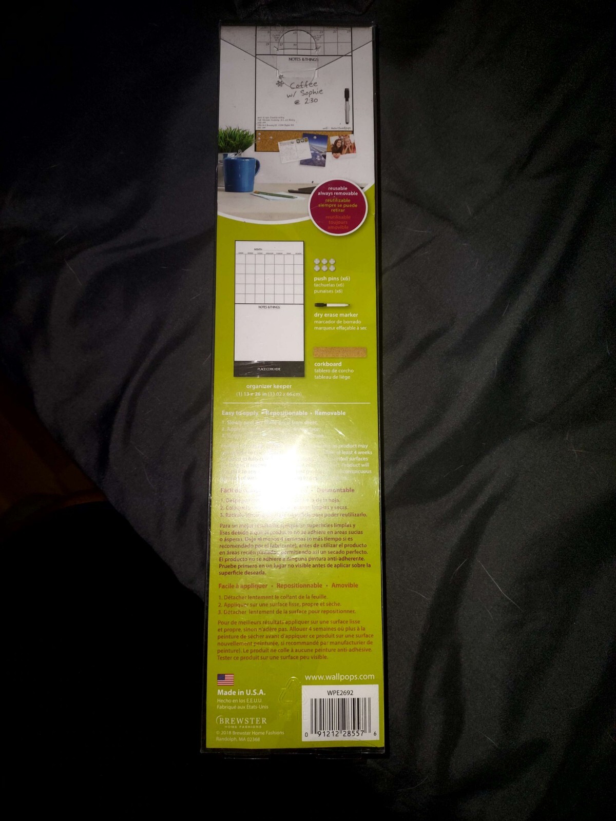WALL POPS! Dry Erase Organizer Keeper 13x26in