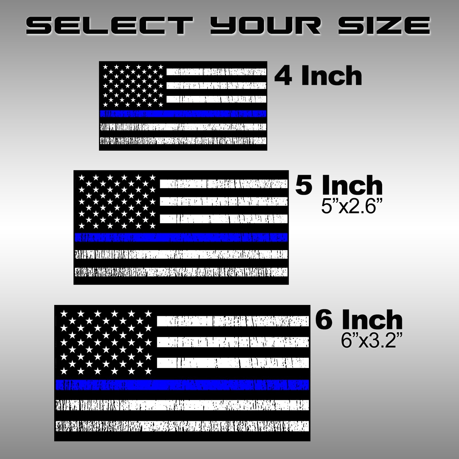 Pack of 4 First Responder USA Flags 3M Laminated 5 Year Durability Vehicle Decal