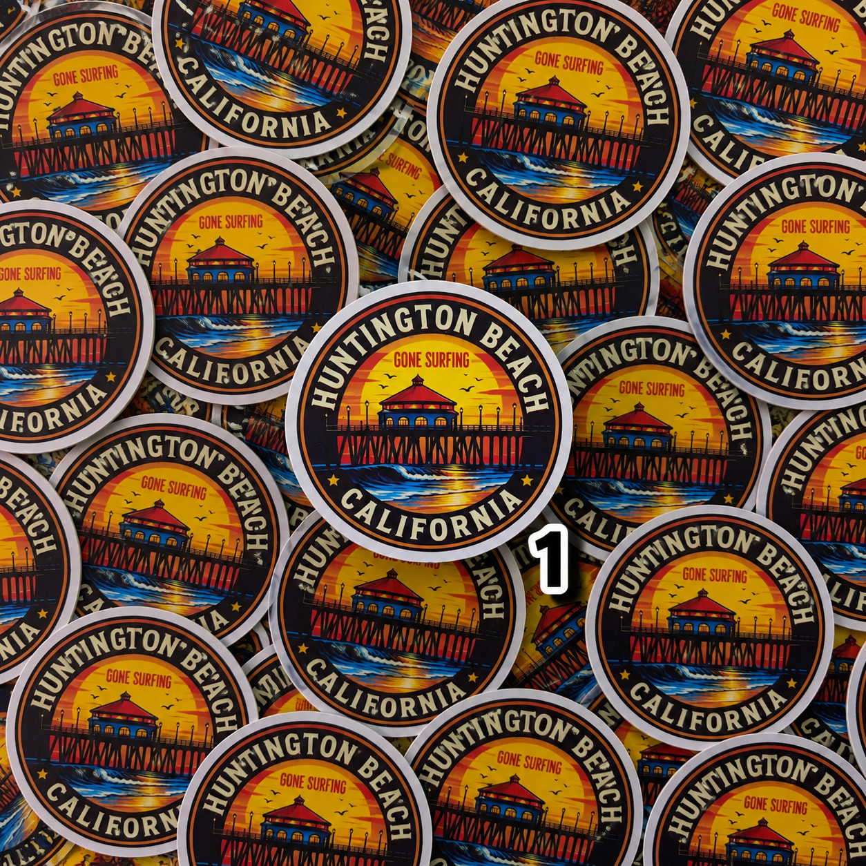 California Beach Vinyl Stickers | SoCal Surf Coastal Ocean Waterproof Decals
