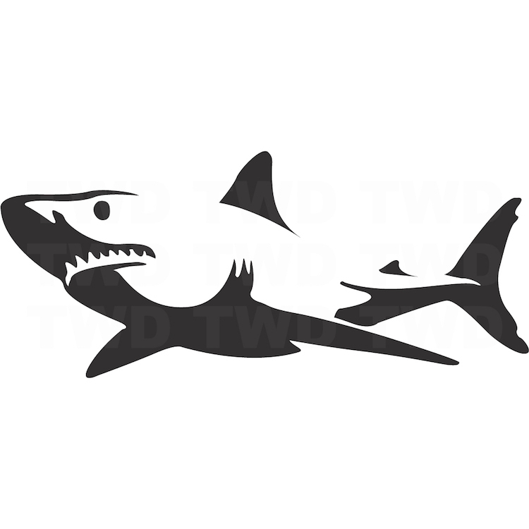 Shark Wall Decal Sticker, Sea Creatures Wall Vinyl, Removable Predator Mural b20