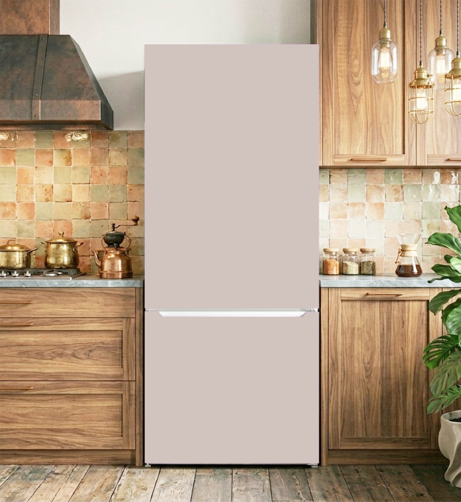 Angora Refrigerator Vinyl Wrap – Peel and Stick Kitchen Upgrade