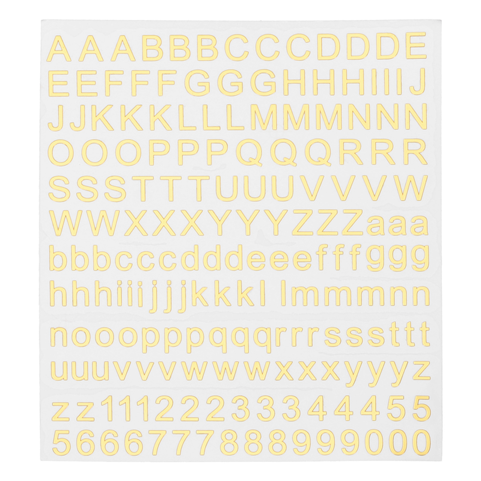 Alphabet Letters Number Resin Stickers 3D Small A to Z 1 to 9 Gold Sticker