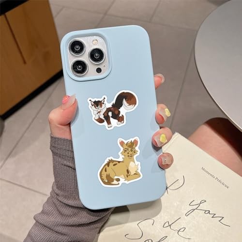 60PCS Warriors Cat Stickers for Kids Teens Adults, Cartoon Kids Stickers for Wat