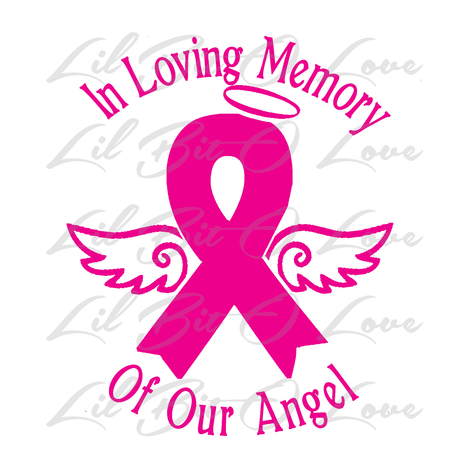 IN LOVING MEMORY OF OUR ANGEL VINYL DECAL STICKER INFANCY PREGNANCY BABY LOSS