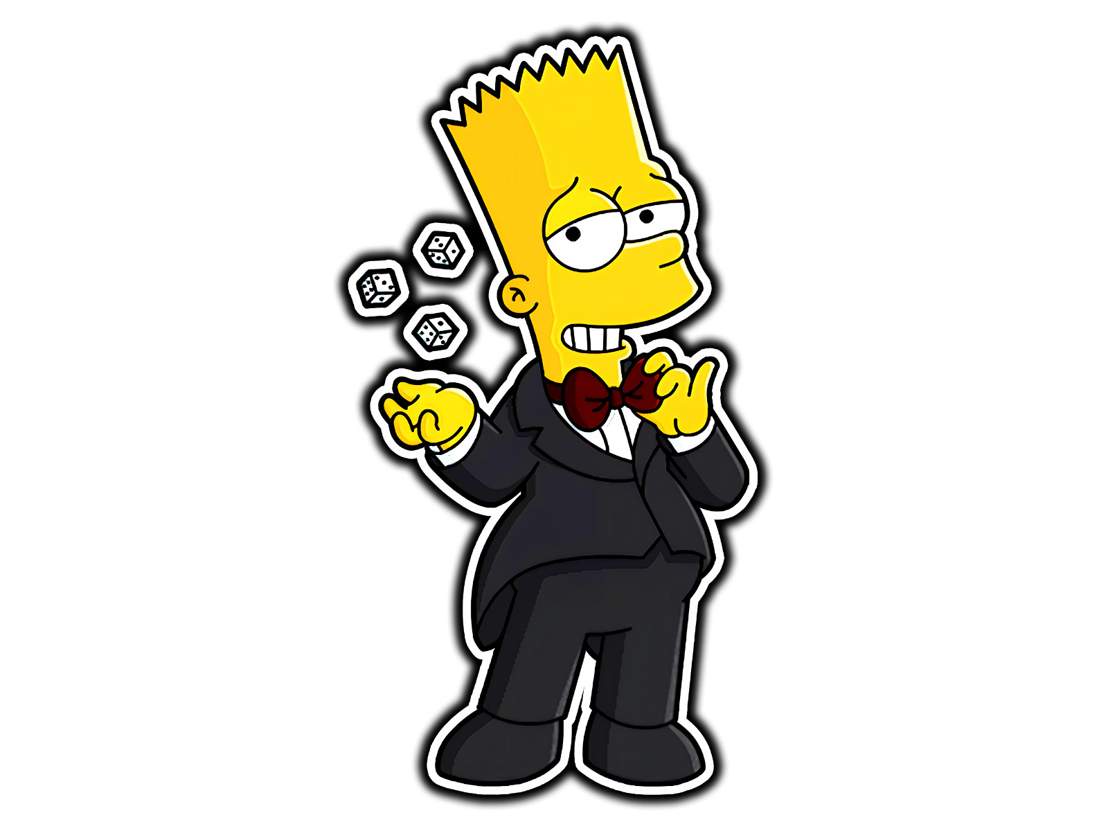 Casino Boss Bart Springfield Family Sticker Waterproof Vinyl Decal Die-Cut Car